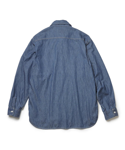 MR.OLIVE / 6oz DENIM / BLEACH WASH SERVICEMAN SHIRT / ミスターオリーブ / 6オンスデニム/ブリーチウォッシュ サービスマンシャツ